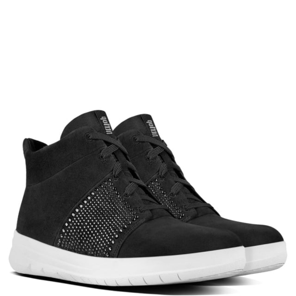 FITFLOP SPORTY X Crystal Suede High Top Sneakers